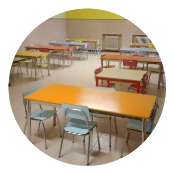 Divina Provvidenza Treviso Scuola Materna tavoli mensa